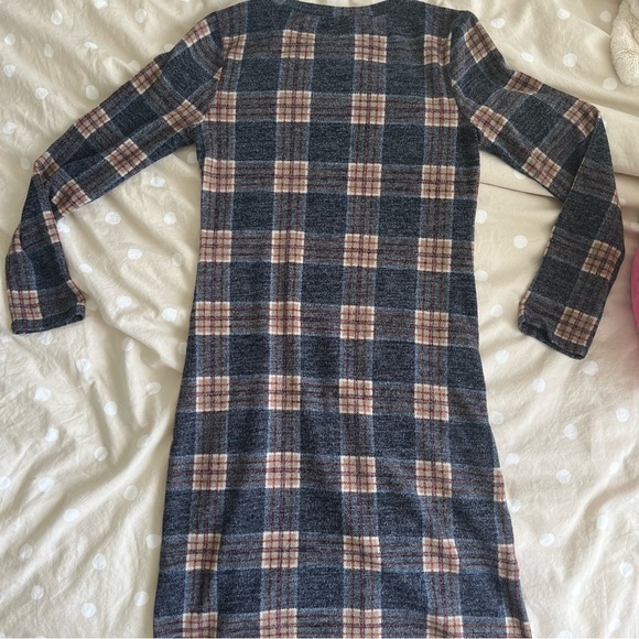 Plaid Sweater Dress - Picture 2 of 4